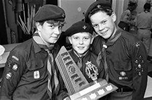 Golcar scouts Simon Haigh, 15, Christopher Marsden, 13, and Andrew Moore, 14