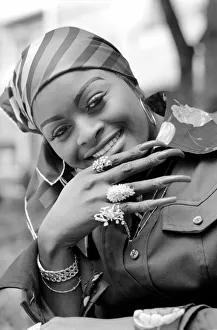 Soul Prints: Goldean White wife of Pop star Barry White seen here displaying her long finger nails