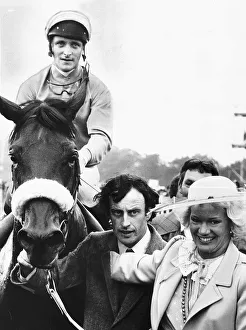 Golden Fleece with jockey Pat Eddery and connections after winning the Derby at Epsom 3rd