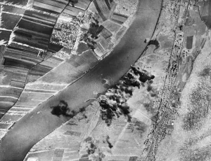 A good example of precision bombing; US Marauders attack La Trait, occupied France