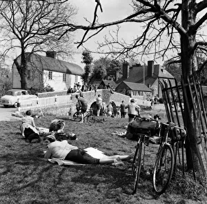 Good Friday scenes in Eynsford, Kent. 19th April 1957