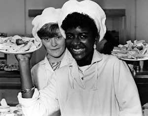 Canteen Prints: As Good as New'Shops in Coventry. Canteen trainees Yvonne (left