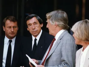 Interviewer Prints: Gordon Banks Football Ex England Goalkeeper at memorial servive for Bobby Moore
