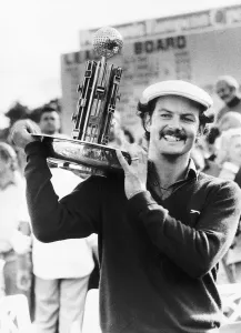 00131 Prints: Gordon Brand Junior Golfer celebrates with the trophy after winning the Panasonic