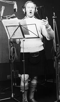 Audio Prints: Gordon Jackson actor in studio 1974 recording Scottish World Cup song Look out