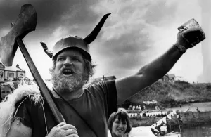 Hobbies Prints: Gordon Payne looks ready to rape, fire and pillage as he lands with other Norsemen