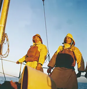 Life Boats Prints: Gorleston Lifeboat Crew off the Norfolk Coast July 1967