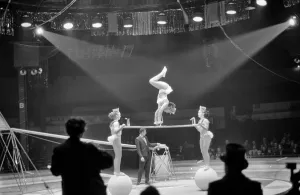 Grace and Poise demonstrated in the antics of the Sehlingloff Troupe during rehearsals