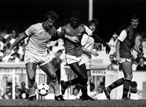 Graeme Souness Football Player Liverpool Sept 1982 tangles with Paul Davis in