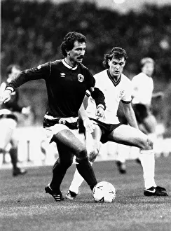 Graeme Souness Glenn Hoddle in action England v Scotland