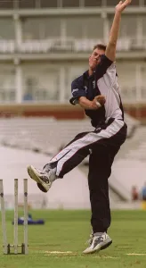 Bowling Prints: Graeme Swann bowling in the nets at the Oval Graeme Swann England Cricket Spinner