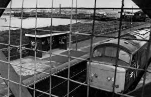 Vandalism Prints: The graffiti plastered waiting room at Prudhoe Railway Station on 30th April 1981