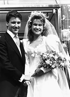 Graham Clempson With His New Bride TV Presenter Emma Forbes On Their Wedding Day