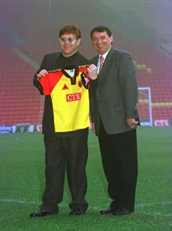 Graham Taylor Watford Football Club December 1998 Football Manager with Sir Elton