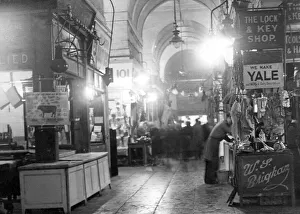 The Grainger Market in Newcastle was lit by its old installation of gas lighting during a