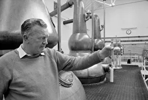 Whisky Prints: The gravity of the spirt being tested by the Wash stills at the Knockando Distillery