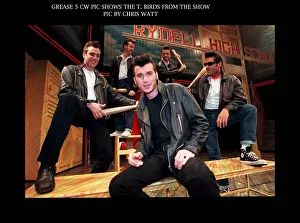 Musicals Prints: Grease musical Edinburgh Playhouse September 1997 Ian Kelsey actor as Danny with the T