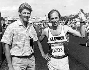 The Great North Run 30 June 1985 - Steve Cram and Mike McLeod before the race