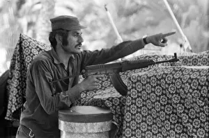 Cyprus Prints: A Greek Cypriot soldier directing the operations inside the Ledra Palace Hotel