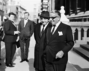 01046 Prints: Greek shipping tycoon Aristotle Onassis attends the Law Courts in London to sue 77 year
