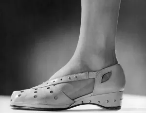 00038 Prints: Green and Yellow calf. Wedge heeled shoes by Lotus golden studs round wedge