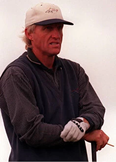 Images Dated 16th July 1997: Greg Norman at Troon for the Open Championship July 1997 During his last practice round