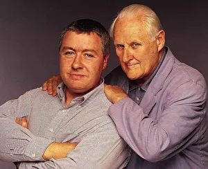 Comedians Prints: Gregor Fisher with father-in-law Peter Vaughan August 1997