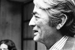 Gregory Peck seen here at a reception held in Windsor before starting filming on his next