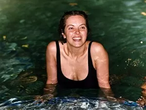 Images Dated 8th September 1988: Greta Scacchi Actress in Swimming Pool dailymail