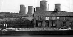 Industrial Prints: The Greyhound pub at Hawkesbury Junction, Sutton Stop, Coventry. 21st March 1972