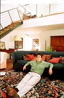Images Dated 22nd August 1990: Griff Rhys Jones Comedian / Actor relaxing at home dbase msi A©Mirrorpix