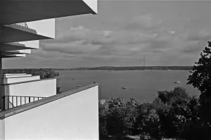 01272 Prints: Groser Wannsee or Greater Wannsee viewed from the balcony of a holiday