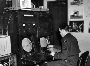 Radar Prints: Ground control interception which is used to inform night fighters of enemy aircraft at a