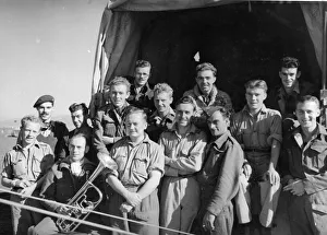 The ground staff of an RAF advanced Spitfire squadron In Italy organised a concert for