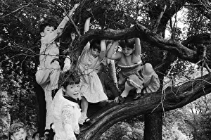 A group of children from Garston, Liverpool enjoy a day out at Sefton Park in the summer