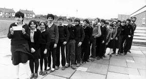 This group of Cleveland schoolchildren raised quite a few blisters and &pound