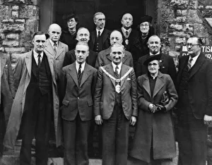 Group shot taken at the opening of Barrys first British restaurant by the Mayor