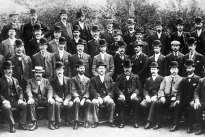 Moustaches Prints: This group of sternvisiaged, moustachioed and bearded body of solid citizens was