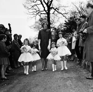 Guests at the wedding of comedian Spike Milligan to Pat Ridgeway