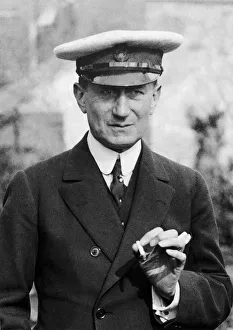 Collar Prints: Guglielmo Marconi inventor of the wireless seen here in the garden of Elizabeth Paynter