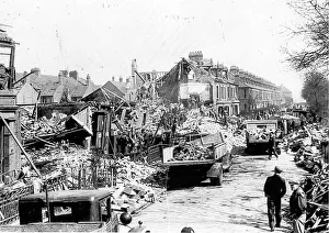 Salvage Prints: Guildford Place in Newcastle seen here following a overnight air raid in 1941