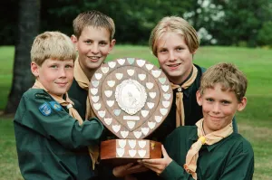 Boy Scouts Prints: Guisbrough Scouts win the Wharton Shield (l-r) Alastair Scoffin, Andrew Mayhew