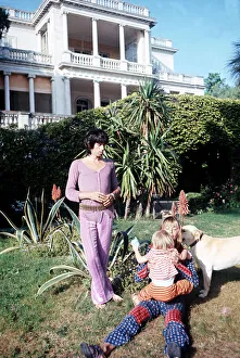 Young Couple Prints: Guitarist Keith Richards of The Rolling Stones with actress Anita Pallenberg