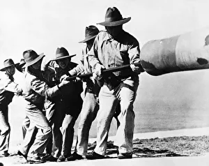 1915 Prints: Gunner JJ Kelly of the Coast Defence one of thousands of Australian troops training to