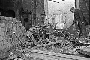 01491 Prints: The gutted shell of St Mary-le-Bow, Cheapside, London, following the Luftwaffe raid
