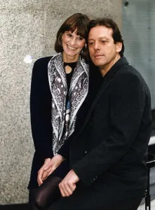 Gwyneth Strong Actress with Actor Leslie Grantham posing to publicise their new Series