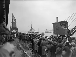 H. M. S. Amethyst arrives at Portsmouth following the Yangtese Incident