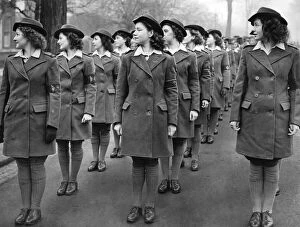 Ranks Collection: H. R. H. Princess Elizabeth visits members of the Womens Land Army at Bedford