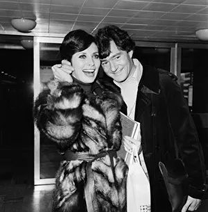 Hairdresser Vidal Sassoon and his wife Beverley at Heathrow Airport today