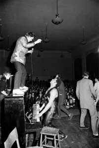 01232 Prints: Bill Haley & The Comets in concert. Shakin Stevens performing on stage
